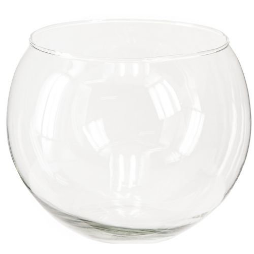 položky Kulová váza Skleněná váza Čirá kulatá stolní váza Váza na květiny Ø15,5 cm V12,5 cm