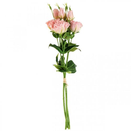 Floristik24 Umělé květiny Lisianthus růžové umělé hedvábné květiny 50cm 5 kusů