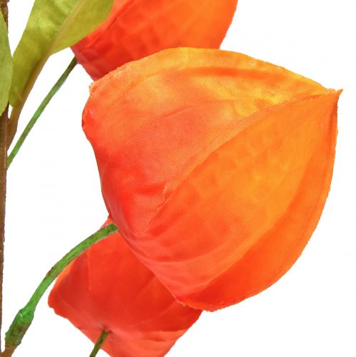 položky Umělá květina oranžová lucerna květina Physalis dekorativní hedvábné květiny 93cm 2 ks