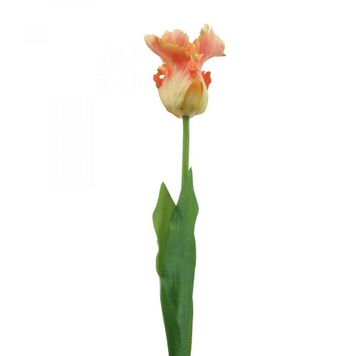Floristik24 Umělá květina, papoušek tulipán oranžový, jarní květina 63cm