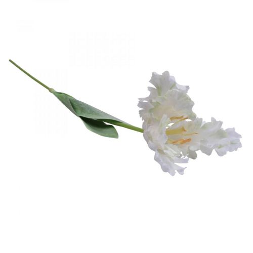 položky Umělá květina, papoušek tulipán bílozelený, jarní květina 69cm
