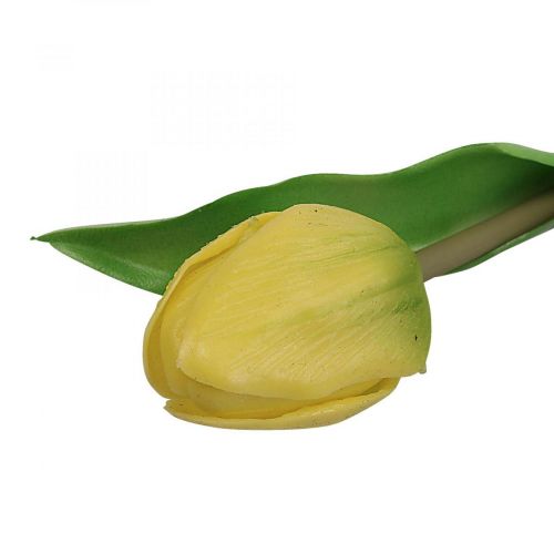 položky Umělá květina Tulipán žlutá Real Touch Jarní květina V21cm