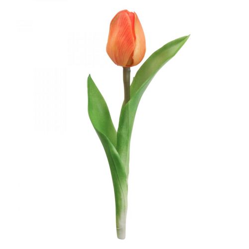 Floristik24 Umělá květina Tulip Orange Real Touch jarní květina V21cm