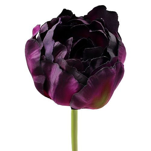 položky Umělé květiny tulipány fialovo-zelené 84cm - 85cm 3ks