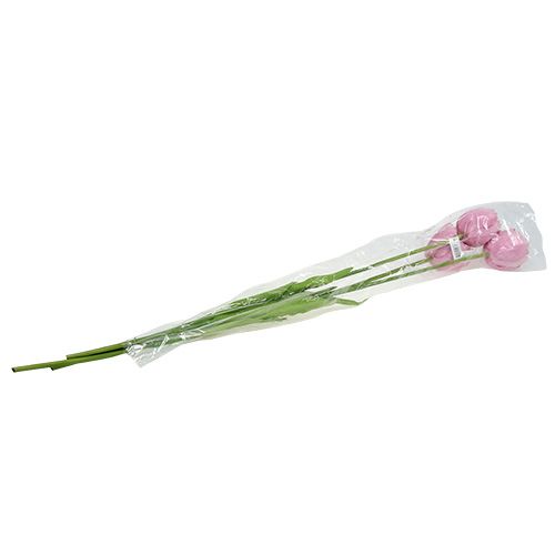 Floristik24 Umělé květiny tulipány plněné stará růže 84cm - 85cm 3ks
