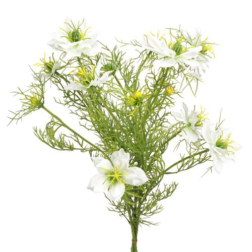 položky Umělé květiny White Nigella Virgin in Green 67cm 3 ks