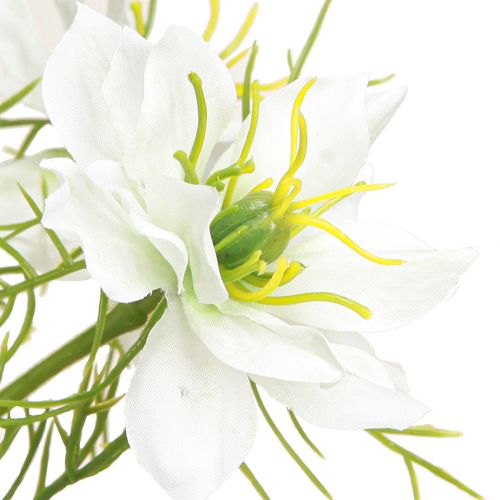 položky Umělé květiny White Nigella Virgin in Green 67cm 3 ks