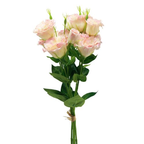 položky Umělé květiny Eustoma Lisianthus růžová krémová 52cm 5 ks