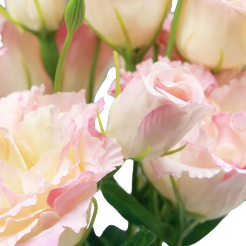 položky Umělé květiny Eustoma Lisianthus růžová krémová 52cm 5 ks