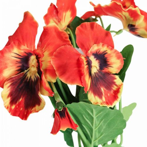 Floristik24 Umělé květiny, hedvábné květiny, maceška oranžová 29cm