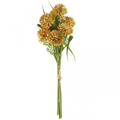 položky Umělé květiny Žlutá Allium Dekorace Okrasná cibule 34cm 3 ks ve svazku