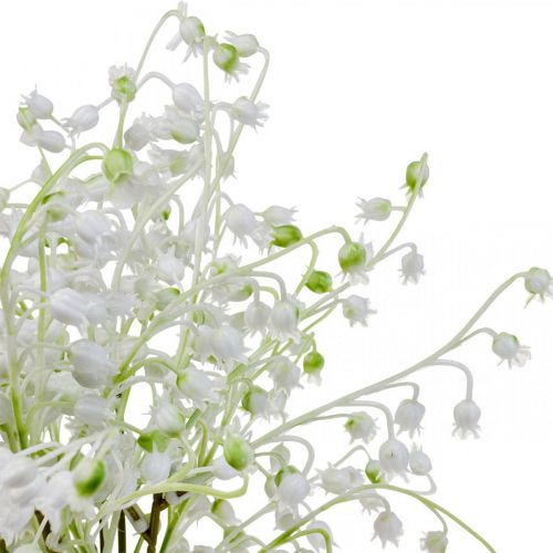 položky Umělé květiny, umělé konvalinky dekorace bílá 38cm 5ks