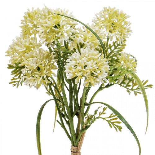 položky Umělé květiny bílá allium dekorace okrasná cibule 34cm 3ks v svazku