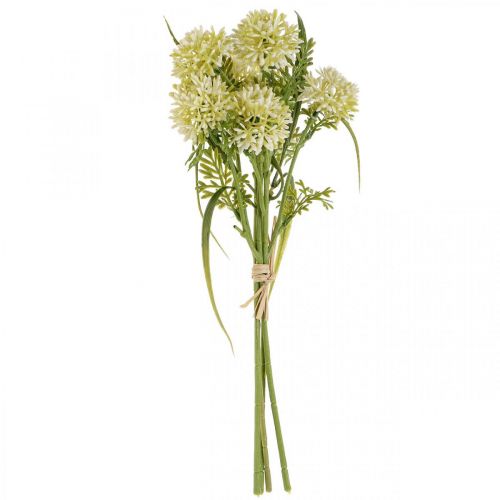 položky Umělé květiny bílá allium dekorace okrasná cibule 34cm 3ks v svazku
