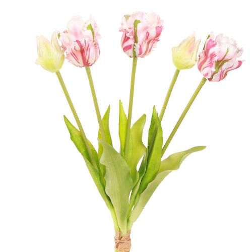 položky Kytice z umělých květin 5 papouščích tulipánů Umělé tulipány 40cm