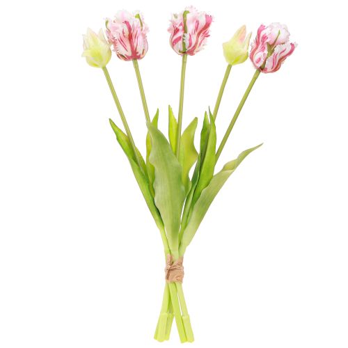 položky Kytice z umělých květin 5 papouščích tulipánů Umělé tulipány 40cm