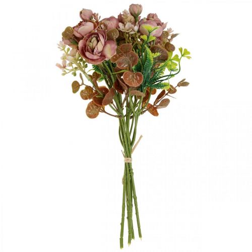 položky Umělé květiny deco kytice ranunculus umělá růžová 32cm