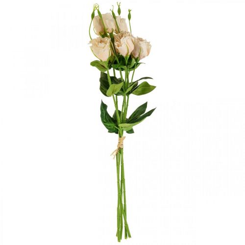 Floristik24 Umělé květiny lisianthus krém 51cm květinová dekorace 5ks