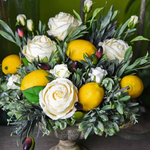Floristik24 Umělé ovoce, citron, dekorativní ovoce L8,5cm Ø5cm 4ks