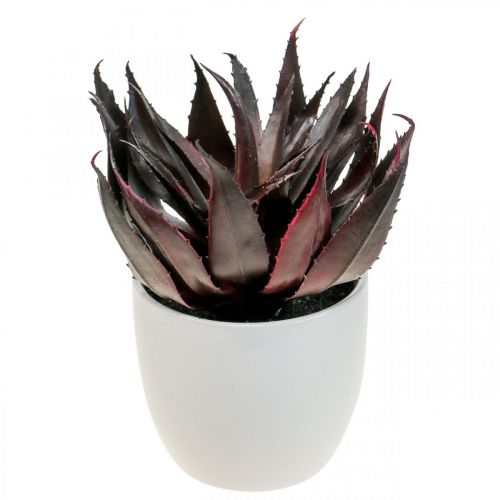Umělá rostlina aloe vera v květináči dekorativní rostlina zelená H20cm