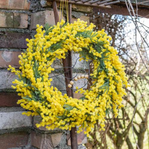 Floristik24 Umělá rostlina, stříbrná akát, deco mimóza žlutá, 39cm 3ks
