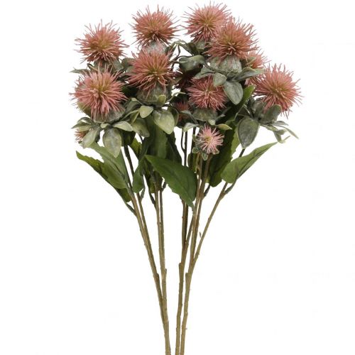 Floristik24 Umělé rostliny světlice bodláková větev bodlák růžový 4ks