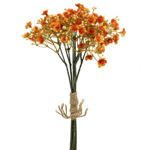 Floristik24 Gypsophila umělé květiny Gypsophila Orange L30cm 6ks v svazku