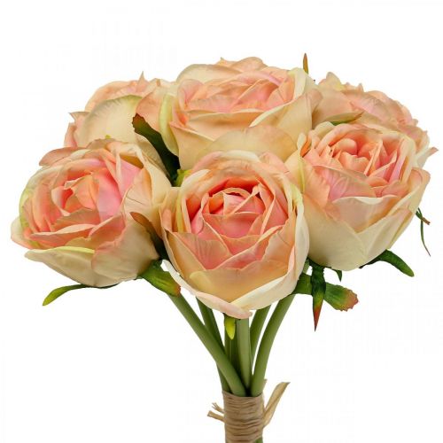 Floristik24 Umělé růže růžové umělé růže 28cm svazek 7 kusů