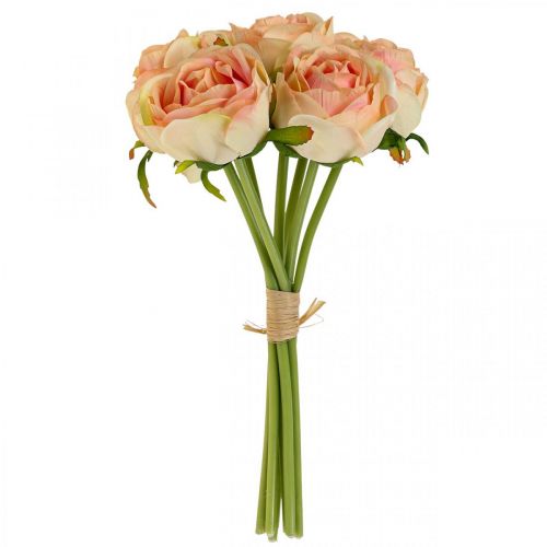 Floristik24 Umělé růže růžové umělé růže 28cm svazek 7 kusů