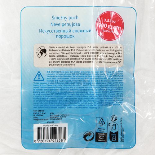 položky Umělý sníh Nadýchaný umělý sníh na bio bázi 100g × 2ks