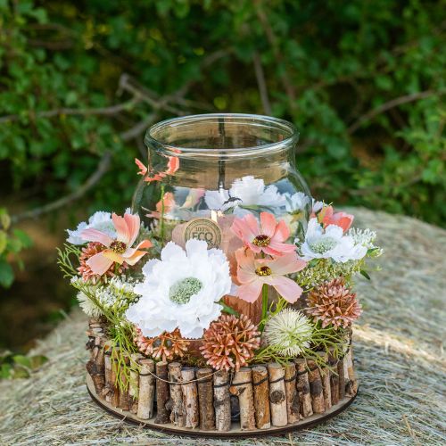 Floristik24 Umělá větvička bambulka deco větev bílá 61cm 4ks