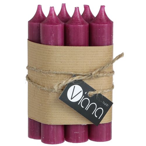položky Krátké tyčinkové svíčky voskové svíčky v Berry 21×110mm 6 ks