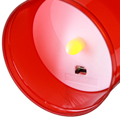 položky LED hrobové světlo s časovačem hřbitovní svíčka na baterii červená H12,5cm