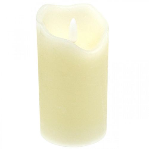 Floristik24 LED svíčka Real Wax Cream for Battery with Timer H13cm