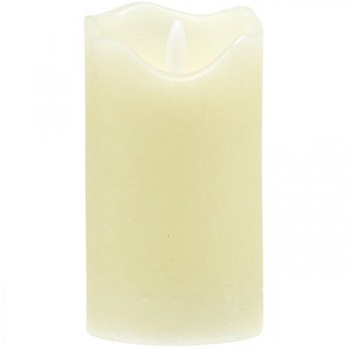 Floristik24 LED svíčka Real Wax Cream for Battery with Timer H13cm