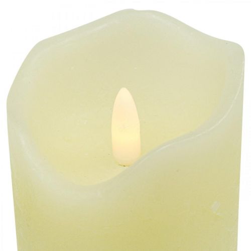 Floristik24 LED svíčka Real Wax Cream for Battery with Timer H13cm