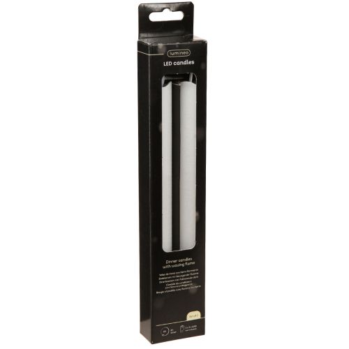 položky LED svíčky voskové tyčinky svíčky bílé na baterii 24cm 2 kusy