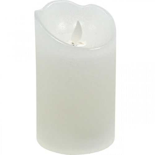Floristik24 LED svíčka voskový sloup svíčka teplá bílá Ø7,5cm H12,5cm