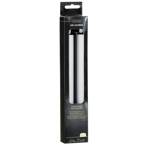položky LED svíčky bílé kuželové svíčky voskové teple bílé 24,5 cm 2 kusy