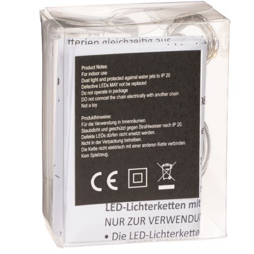 Bateriové řetězové světelné řetězy pro vnitřní použití, teplá bílá, 10 LED diod, délka 1 m, 6 kusů | Floristik24.cz