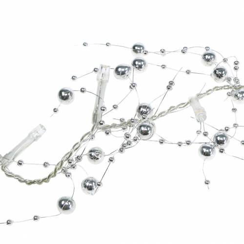 položky LED světelný řetěz perlový věnec stříbrná teplá bílá L120cm