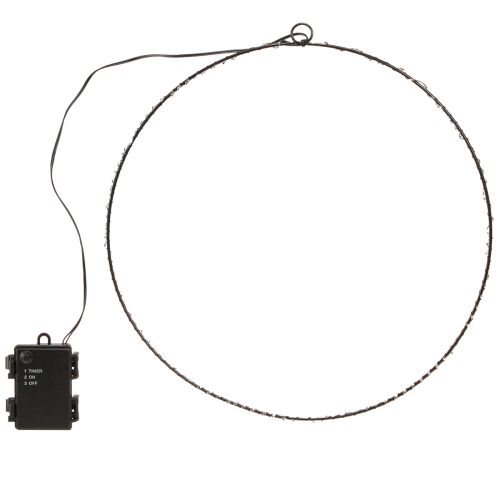 Floristik24 LED kroužek k zavěšení kovový 110L teplá bílá vnitřní Ø35cm