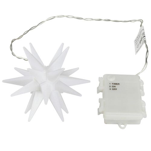 Floristik24 LED hvězda vnější bílé světlo hvězdicová baterie Ø12cm H66cm
