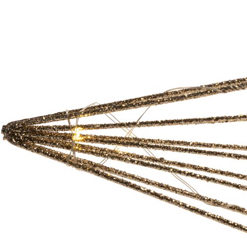 LED dekorativní hvězda z drátu k zavěšení, pro vnitřní použití, na baterie, 51 cm | Floristik24.cz