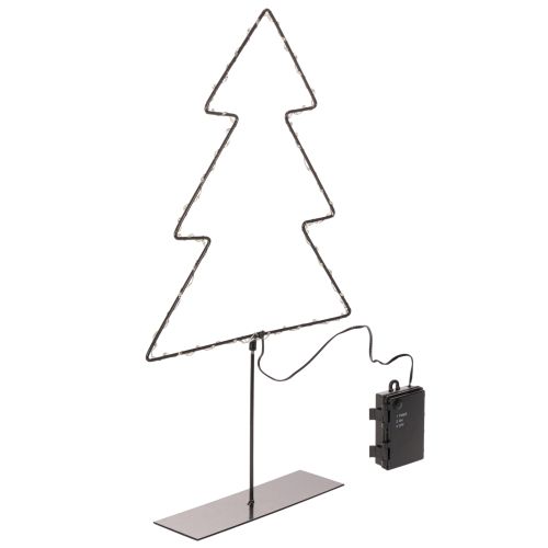 LED vánoční stromeček, na baterie, dekorace na stůl do interiéru, 47 cm