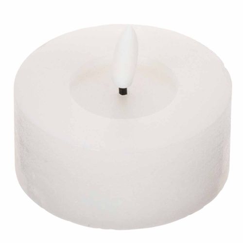 LED XL čajové svíčky z pravého vosku, bílé, teplá bílá, 6 cm, 2 ks