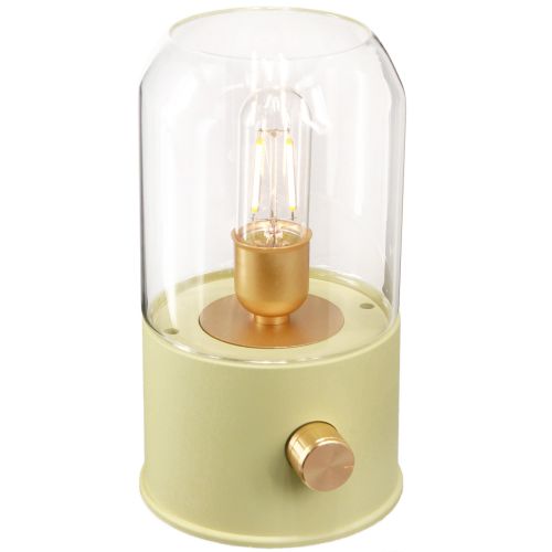 Floristik24 LED stolní lampa retro stolní lampa teplá bílá zelená H19,5cm
