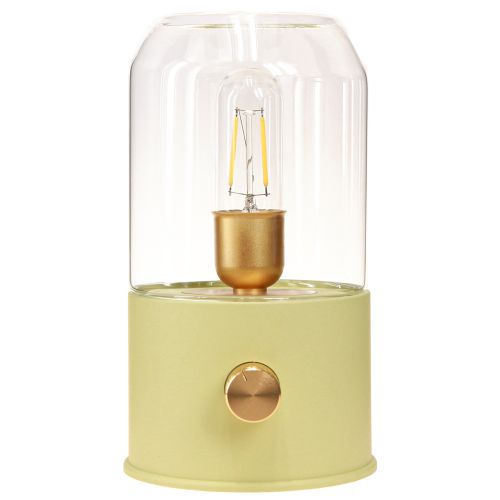 položky LED stolní lampa retro stolní lampa teplá bílá zelená H19,5cm