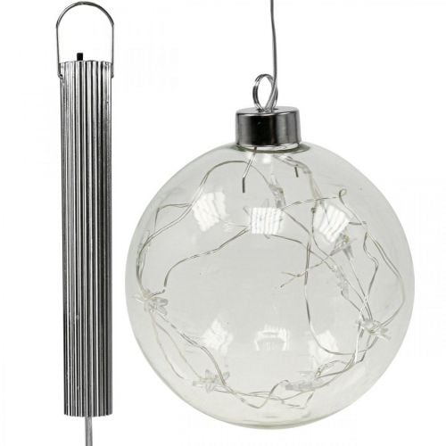 LED vánoční koule skleněné pohádkové hvězdy Ø10cm 2ks