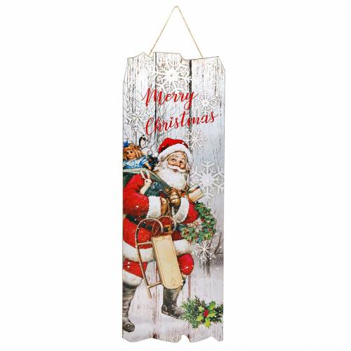 Floristik24 LED nástěnná malba Santa Claus &quot;Veselé Vánoce&quot; 21 × 60 cm Na baterii